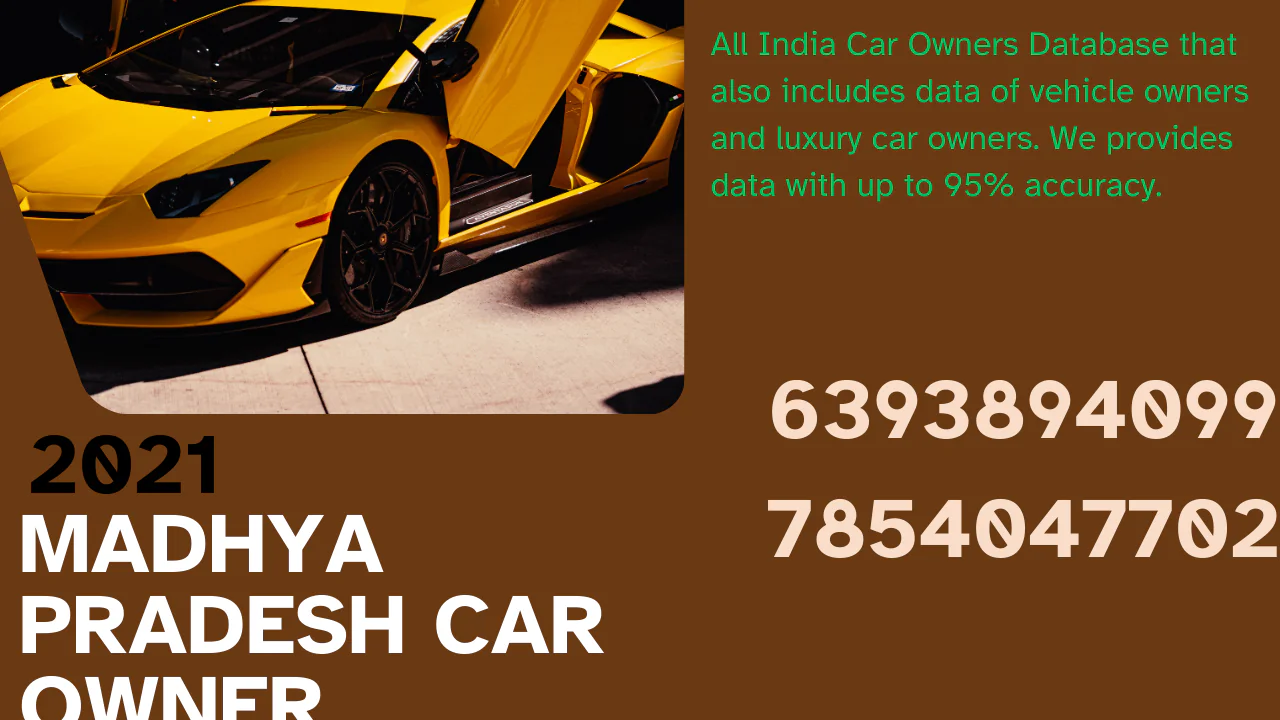 Madhya Pradesh car owner database 2021