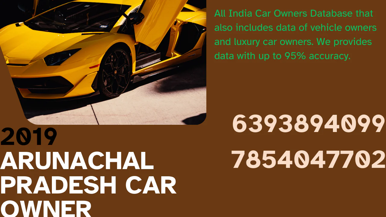 Arunachal Pradesh car owner database 2020
